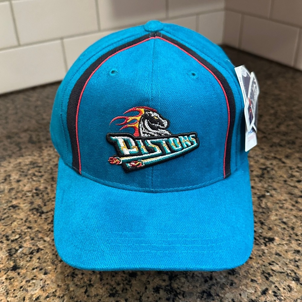 Vtg Detroit Pistons Hat Sports Specialties Blue Strap back Deadstock New